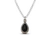 Water Drop Onyx Silver Necklace