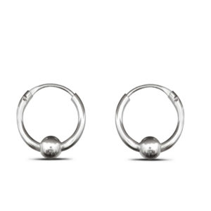 12 Ball Hoop Earrings
