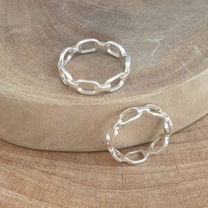 4mm Chain Silver Ring