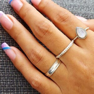 Double Rope Polished Band Silver Ring