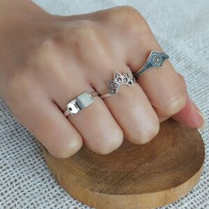 Mandala Flower Silver Ring