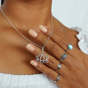 Lovely Lotus Silver Ring