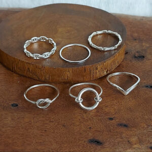 Onyx Strip Silver Ring