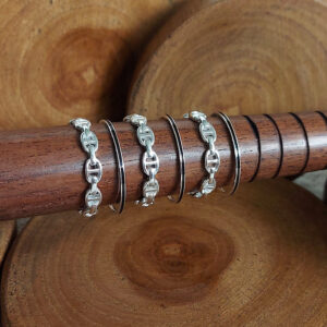 Onyx Strip Silver Ring