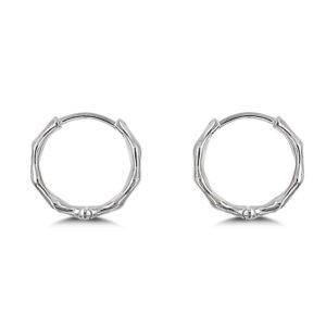 Wavy Silver Hoop Earrings