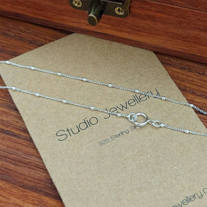 Silver Dot Cable Chain Necklace