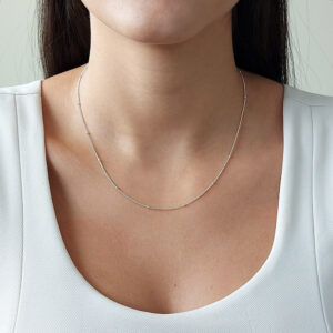 Silver Dot Chain Necklace