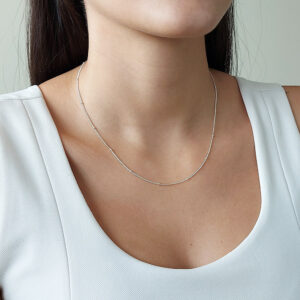 Silver Dot Chain Necklace