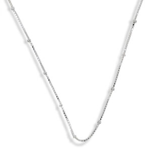 Silver Dot Box Chain Necklace