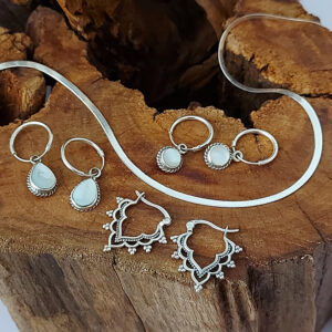 Thin Herringbone Silver Necklace