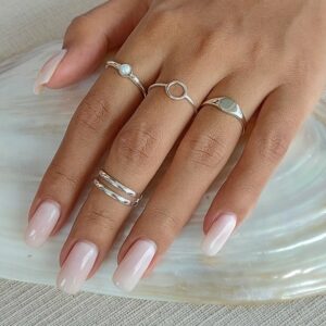 Double Bar Silver Ring