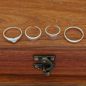 Thick 2 Edge Silver Midi Ring