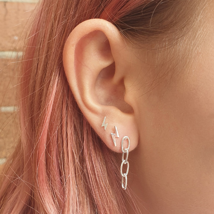 Chain-link earrings