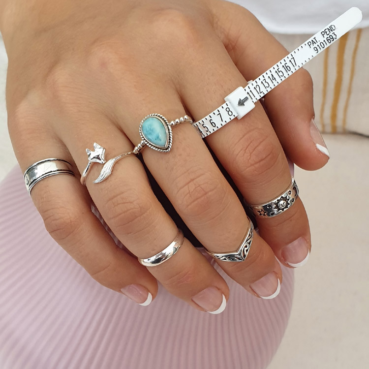 Larimar Ring + Sterling Silver Jewelry + FREE Gift Box + FREE Shipping  Codes - AlphaVariable