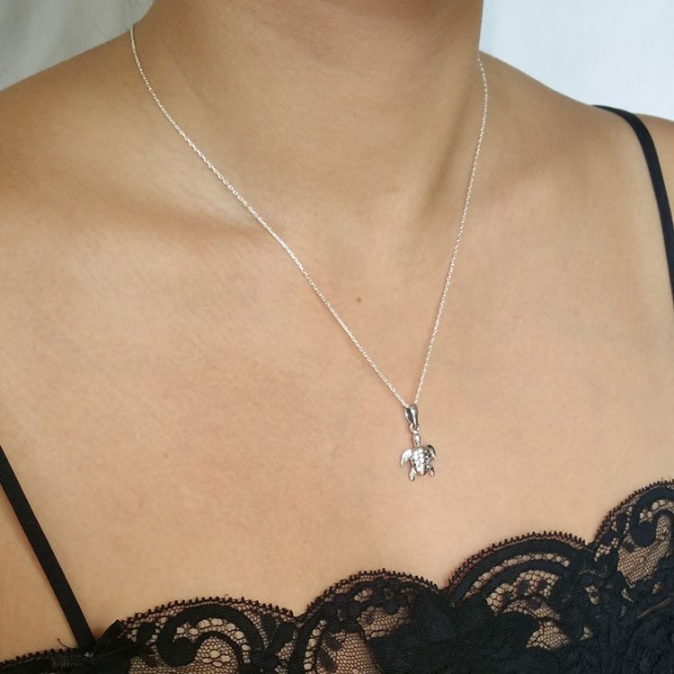 small turtle necklace