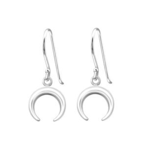 Crescent Moon Small Drop Earrings