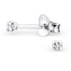 Extra Small Silver Cubic Zirconia Ear Studs