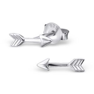Hypoallergenic Arrow Studs in 925 Sterling Silver