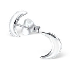 Half Moon Silver Earring Studs