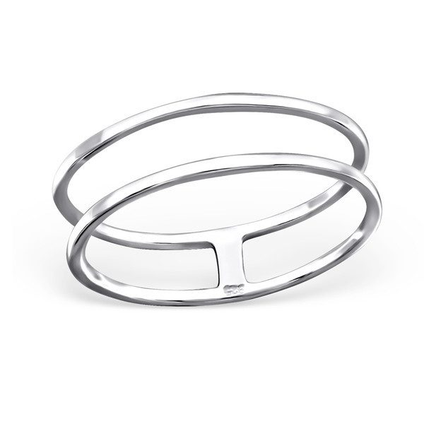 Double Fine Band 925 Sterling Silver Ring - Studio Jewellery US