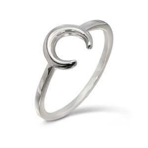 Crescent Moon Silver Ring