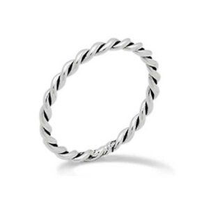Twisted Rope Ring in Oxidised 925 Sterling Silver
