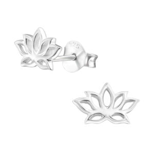 Lotus Silver Stud Earrings