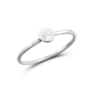 Sunrise Disc Silver Ring