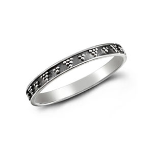 Tri Dot Silver Band Ring