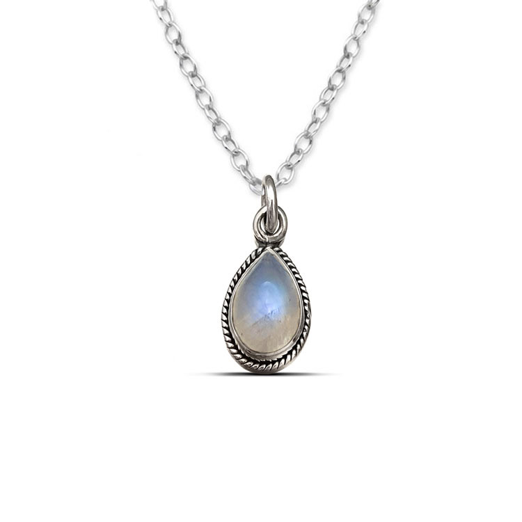 Lina - Rainbow moonstone pendant - Crystals by Lina