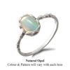 Fancy Oval Opal Silver Ring