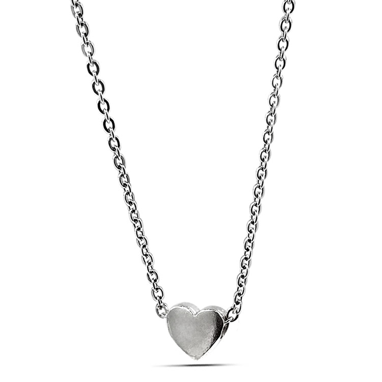 Tiny Heart Necklace Sterling Silver