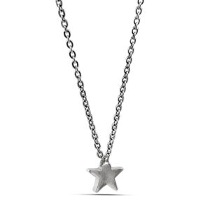 Plain Star Silver Necklace