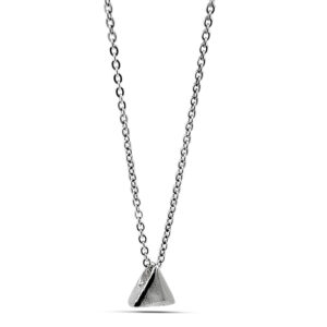 Plain Triangle Silver Necklace