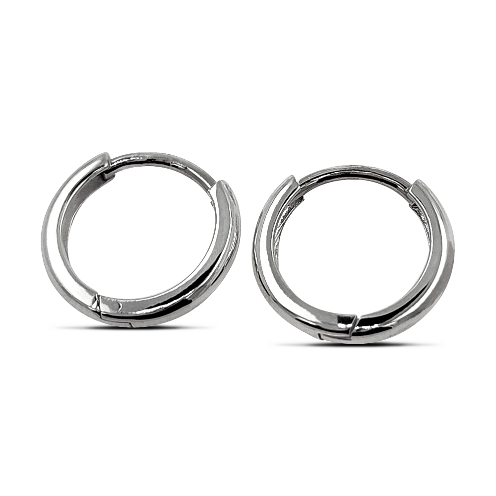 Studio Jewellery Slim Sterling Silver Hoop Earrings