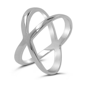 Thicc Criss Cross Silver Ring