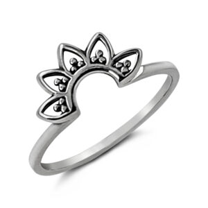 Small Mandala Silver Ring