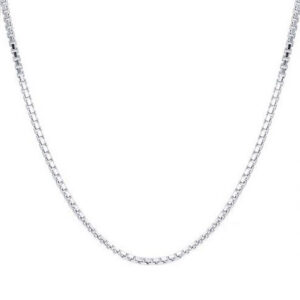 Medium Fine Silver Box Chain Necklace