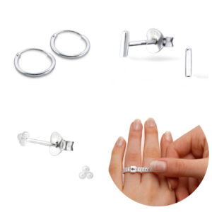 Stud Earrings, Hoops and Ring Sizer Group Deal