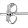 Close-up of a metal wire guide or ring, often used on fishing rods to direct the fishing line.