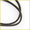 Two black cables or cords overlap on a white background; only part of each cable is visible in the frame.